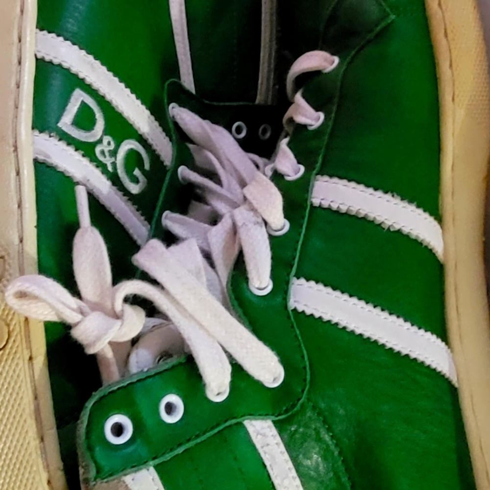 Women's D&G Green Sneakers used